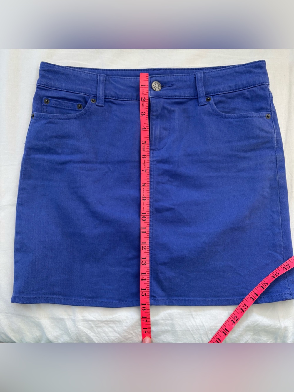 J.Crew bright blue denim mini-skirt - Picture 8 of 9